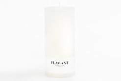 New Flamant Beth, Bougie, Couleur Blanc, 9X20Cm