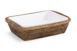 Wholesale Flamant Jille, Plat A Four, Ceramique, Blanc, 35Cm