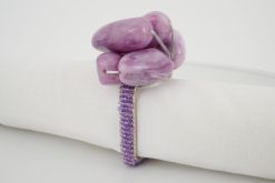 New Flamant Naoh, Rond De Serviette, Perles, Violet