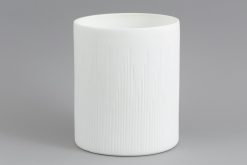 Hot Flamant Ayla, Vase, Verre, Blanc, O22X27H