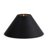 Clearance Flamant Circum, Abat-Jour, Noir Et Or, Conique, 23 Cm