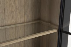 Wholesale Flamant Iron Jason, Armoire, Noir, Chene, 3 Portes En Fer