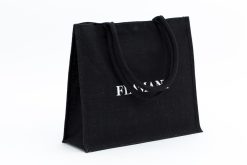 Hot Flamant Shopper Flamant, Sac Shopping, Jute, Noir