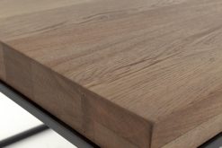 Hot Flamant Urban, Table D'Appoint, Chene Et Metal, Marron Clair