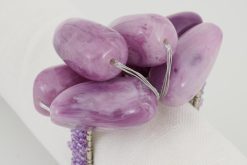 New Flamant Naoh, Rond De Serviette, Perles, Violet