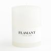 Clearance Flamant Beth, Bougie, Couleur Blanc, 9X11,5Cm