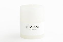 Clearance Flamant Beth, Bougie, Couleur Blanc, 9X11,5Cm