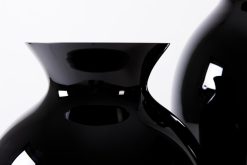 Hot Flamant Adina, Vase, Noir, Souffle Bouche, 70Cm