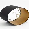 Best Flamant Ovale, Abat-Jour, Noir Et Or, Ovale, 35 Cm