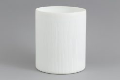 Hot Flamant Ayla, Vase, Verre, Blanc, O22X27H