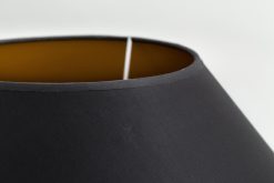 Clearance Flamant Circum, Abat-Jour, Noir Et Or, Conique, 55 Cm