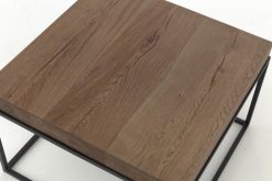 Hot Flamant Urban, Table D'Appoint, Chene Et Metal, Marron Clair