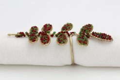 Clearance Flamant Rawas, Rond De Serviette, Perles, Feuille
