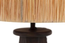New Flamant Maeve, Lampe De Table Avec Abat-Jour, Bois Et Raphia