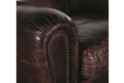 New Flamant Burnham, Fauteuil Club, Marron Fonce, Cuir
