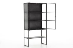 Wholesale Flamant Laurance, Vitrine, Noir, Metal, 2 Portes