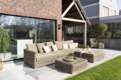 Best Flamant Hills, Canape De Jardin, Avec Coussin + Pouf