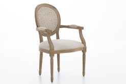 Hot Flamant Medy, Fauteuil, Chene, Lin Naturel