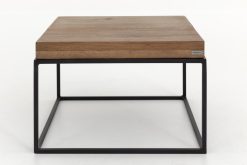Hot Flamant Urban, Table D'Appoint, Chene Et Metal, Marron Clair