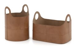 Clearance Flamant Hanan, Panier, Cuir, Ovale