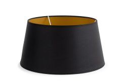 Best Flamant Lindro, Abat-Jour, Noir Et Dore, Cylindre, 35 Cm