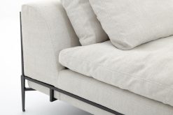 Online Flamant Floria, Fauteuil Lounge, Lin Naturel Et Metal Noir