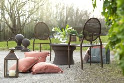 New Flamant Zedar, Decoball Sur Pied, Pierre Reconstituee Sur Fibre De Verre, L