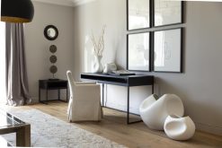 New Flamant Armand, Bureau, Chene Noir Et Metal