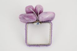 New Flamant Naoh, Rond De Serviette, Perles, Violet