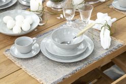 Wholesale Flamant Alanah, Assiette, Ceramique, Gris, 27Cm