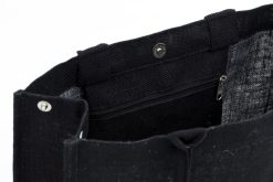 Hot Flamant Shopper Flamant, Sac Shopping, Jute, Noir