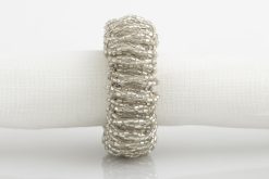 Best Flamant Meina, Rond De Serviette, Perles, Argent