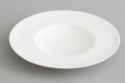 Hot Flamant Cathy, Assiette A Pates, Bone China, Blanc