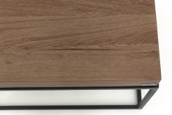 Hot Flamant Urban, Table D'Appoint, Chene Et Metal, Marron Clair