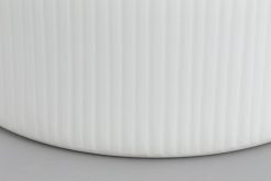 Hot Flamant Ayla, Vase, Verre, Blanc, O22X27H