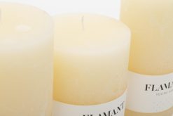 Clearance Flamant Beth, Bougie, Couleur Creme, 7X11,5Cm