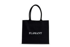 Hot Flamant Shopper Flamant, Sac Shopping, Jute, Noir