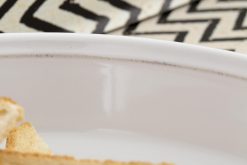 New Flamant Jille, Plat A Gateau, Ceramique, Blanc, 30Cm