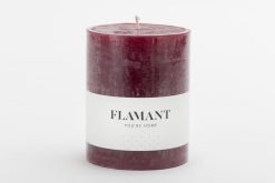New Flamant Beth, Bougie, Couleur Rouge Balmoral, 9X11,5Cm