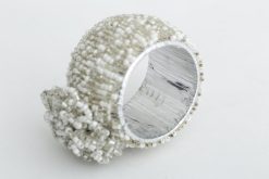 New Flamant Rioja, Rond De Serviette, Perles, Argent