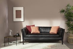 Clearance Flamant Bellamy, Canape, Noir, Cuir, 2,5 Places