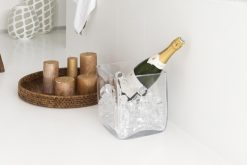 Hot Flamant Lucy, Refroidisseur De Champagne, Verre, Carre