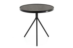 Best Flamant Madison, Table D'Appoint, Chene Et Metal, Ronde, 45 Cm, Marron Fonce