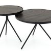 Best Flamant Madison, Table D'Appoint, Chene Et Metal, Ronde, 45 Cm, Marron Fonce