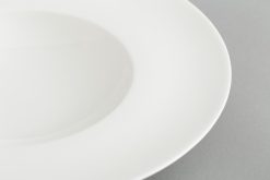 Hot Flamant Cathy, Assiette A Pates, Bone China, Blanc