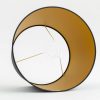 New Flamant Lindro, Abat-Jour, Noir Et Or, Cylindre, 30 Cm