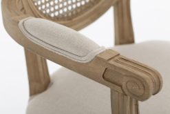 Hot Flamant Medy, Fauteuil, Chene, Lin Naturel