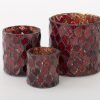 Best Flamant Temples, Photophore, Verre, Rouge, S