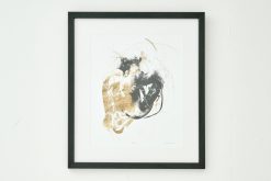 Clearance Flamant Black & Gold Splash, Art Mural, Modele 3