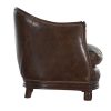 Online Flamant Melbury, Fauteuil Club, Marron Fonce, Cuir